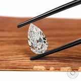Old Cut Pear Shaped Moissanite Loose Stone in D E F Color Grade