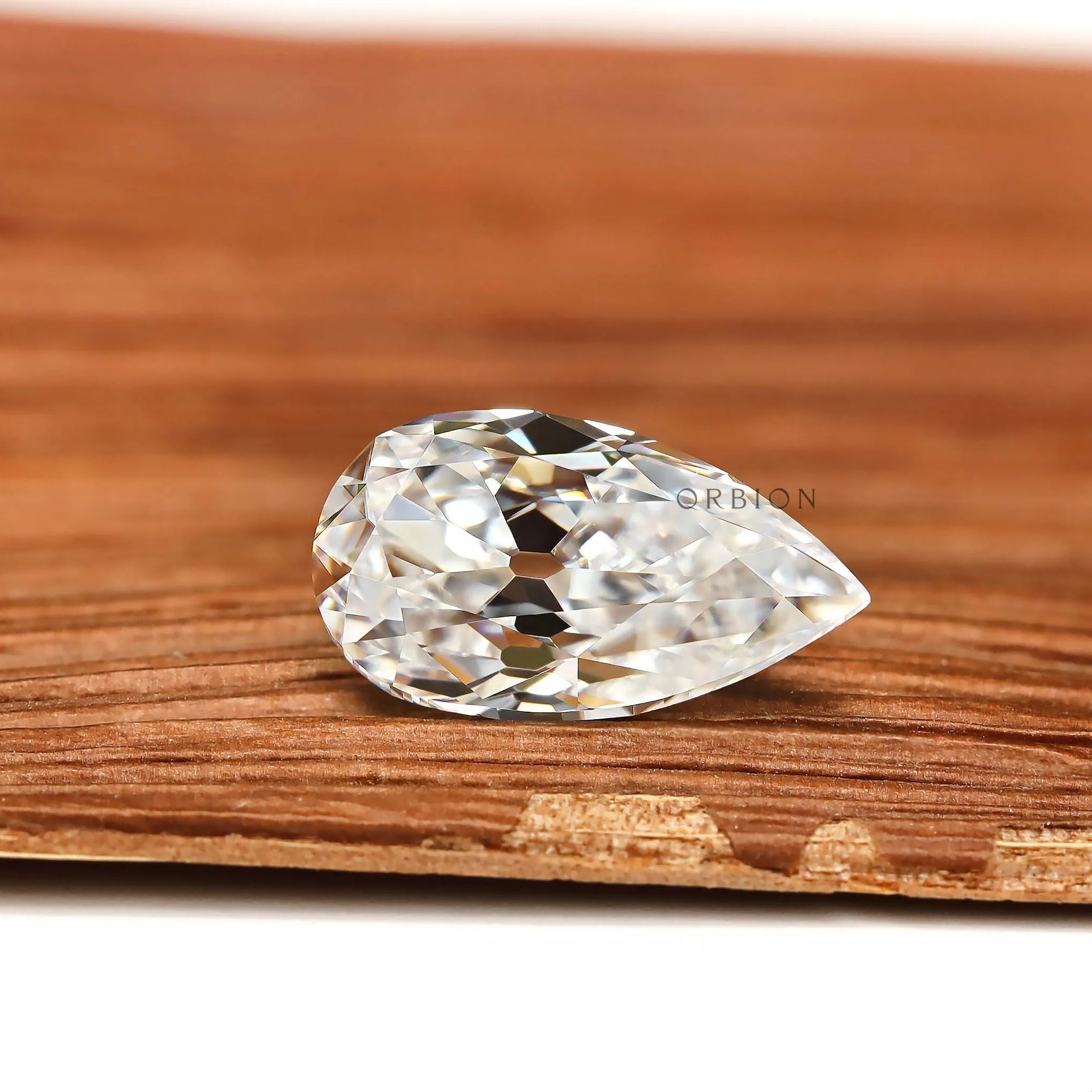 Pear Shaped Colorless Moissanite Diamond Alternative Loose Gem