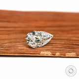 2 Carat Pear Cut Old Mine Moissanite for Ring and Pendant Designs