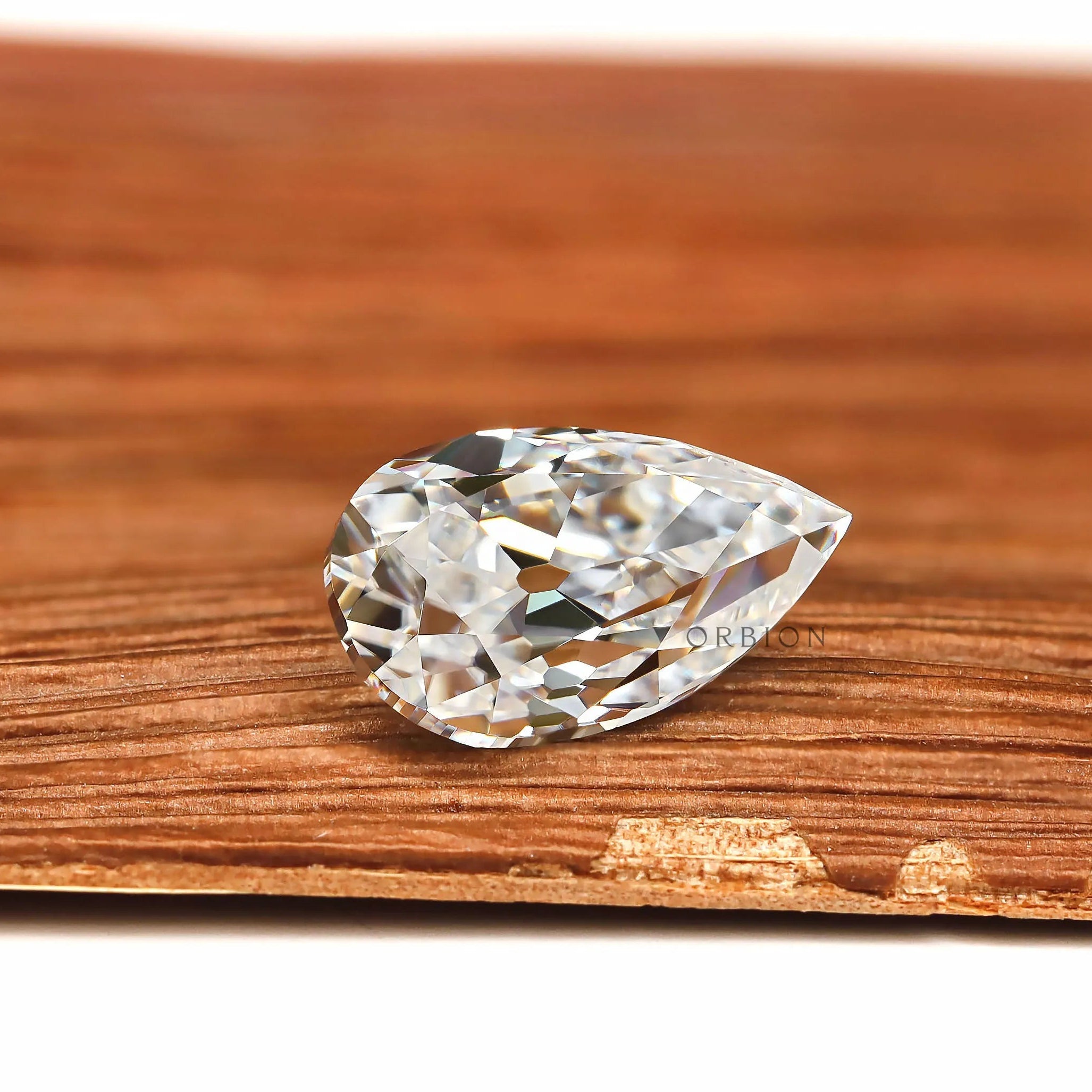 2 Carat Pear Cut Old Mine Moissanite for Ring and Pendant Designs