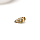 Loose pear moissanite dark champagne color old mine cut gemstone