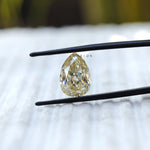 Loose 4.20 CT off white pear shaped moissanite stone with old mine cut