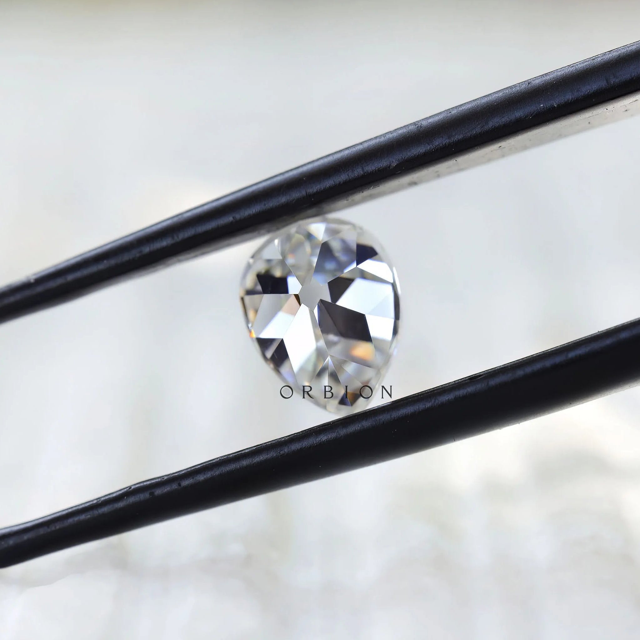 Low angle view highlighting depth of pear stone