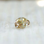 3 ct Light champagne pear moissanite with vintage old mine faceting