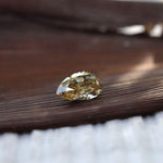 Light champagne pear moissanite 2.80 ct loose stone vintage brilliance
