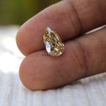 Pear champagne moissanite loose stone