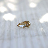 2.80 ct Loose pear moissanite with warm light champagne color