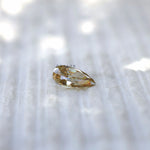 Elegant pear moissanite 2.80 ct soft champagne hue old mine cut