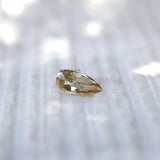 Elegant pear moissanite 2.80 ct soft champagne hue old mine cut