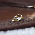 2.80 ct Antique cut pear moissanite in light golden champagne shade