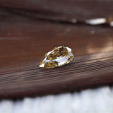2.80 ct Antique cut pear moissanite in light golden champagne shade