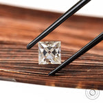 Princess French cut moissanite loose stone top view