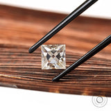 Princess French cut moissanite loose stone top view