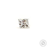 Loose square moissanite gemstone high polish facet reflection