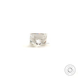 Side profile of square moissanite French cut loose gemstone