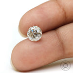 OEC off white moissanite round cut