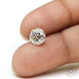 OEC off white moissanite round cut
