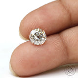 1.40 ct Round old european cut off white moissanite loose gemstone
