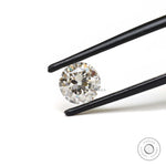 Off white round moissanite 1.40 ct vintage cut gemstone
