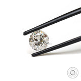 Off white round moissanite 1.40 ct vintage cut gemstone
