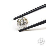 1.40 ct Round moissanite with subtle off white brilliance loose stone