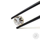 Custom jewelry off white moissanite 1.40 ct round old european cut