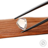 Unique shield shape portrait cut moissanite colorless 2.60 ct