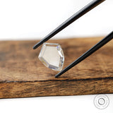 Portrait cut shield shaped moissanite loose gemstone