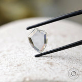 2.60 ct Colorless portrait cut shield shaped moissanite loose stone