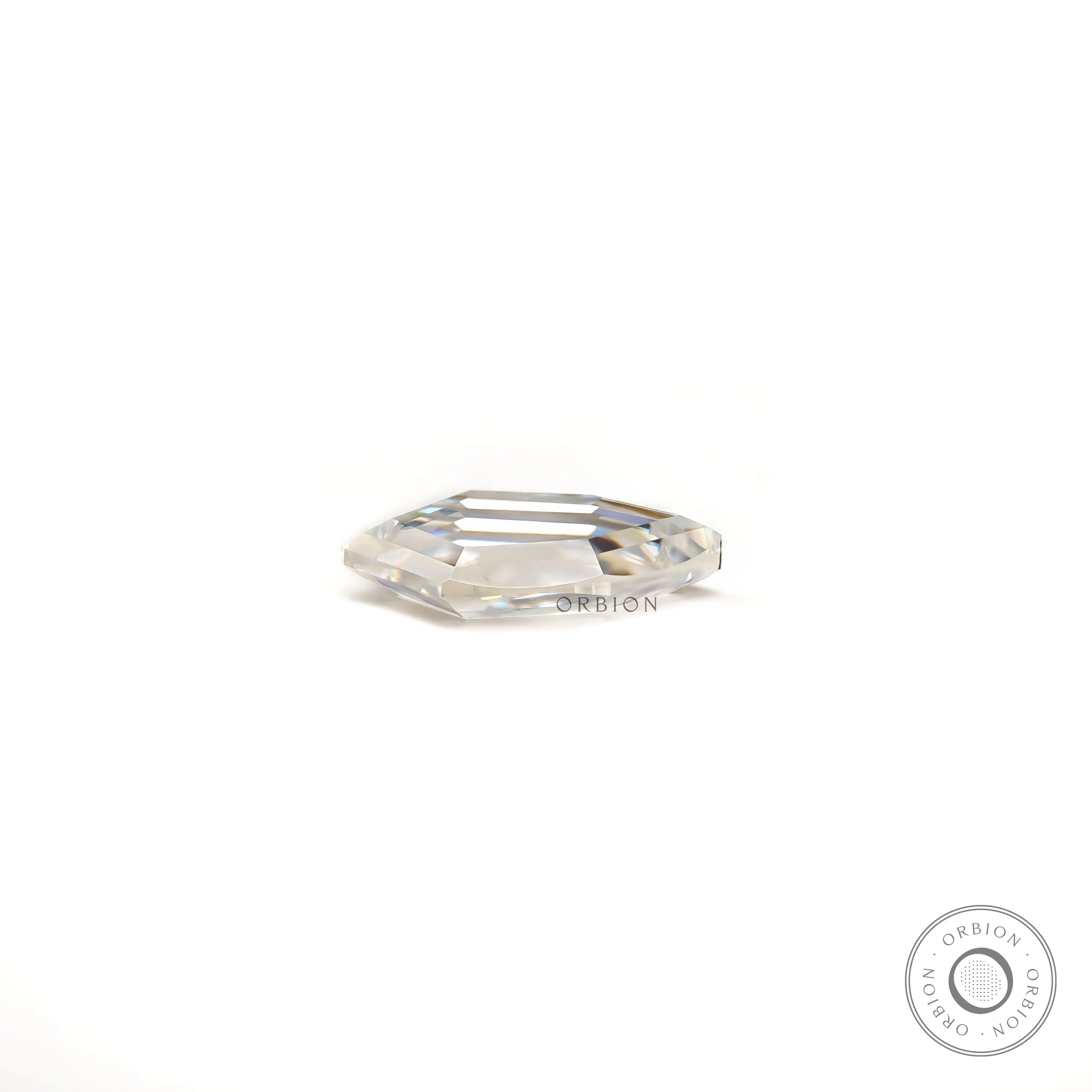 colorless shield moissanite portrait cut fancy loose stone