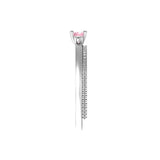 Fancy intense pink diamond engagement ring with pave band