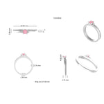 Cushion cut pink lab diamond engagement ring with accent stones