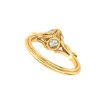 Underside view with hidden bezel diamond beneath center