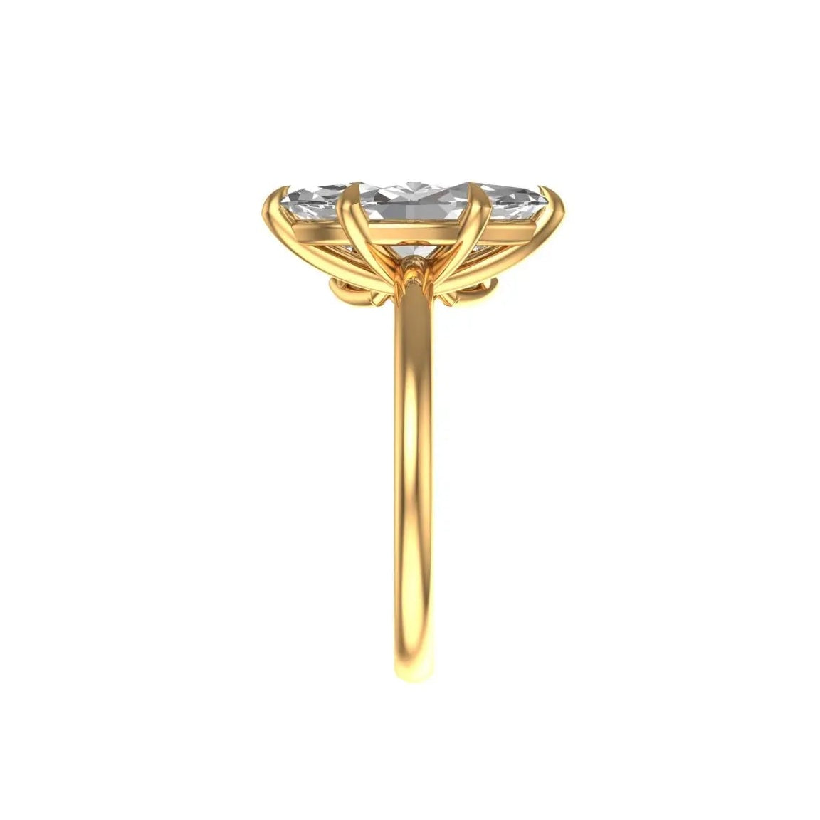 Marquise center stone with pear and round accents
