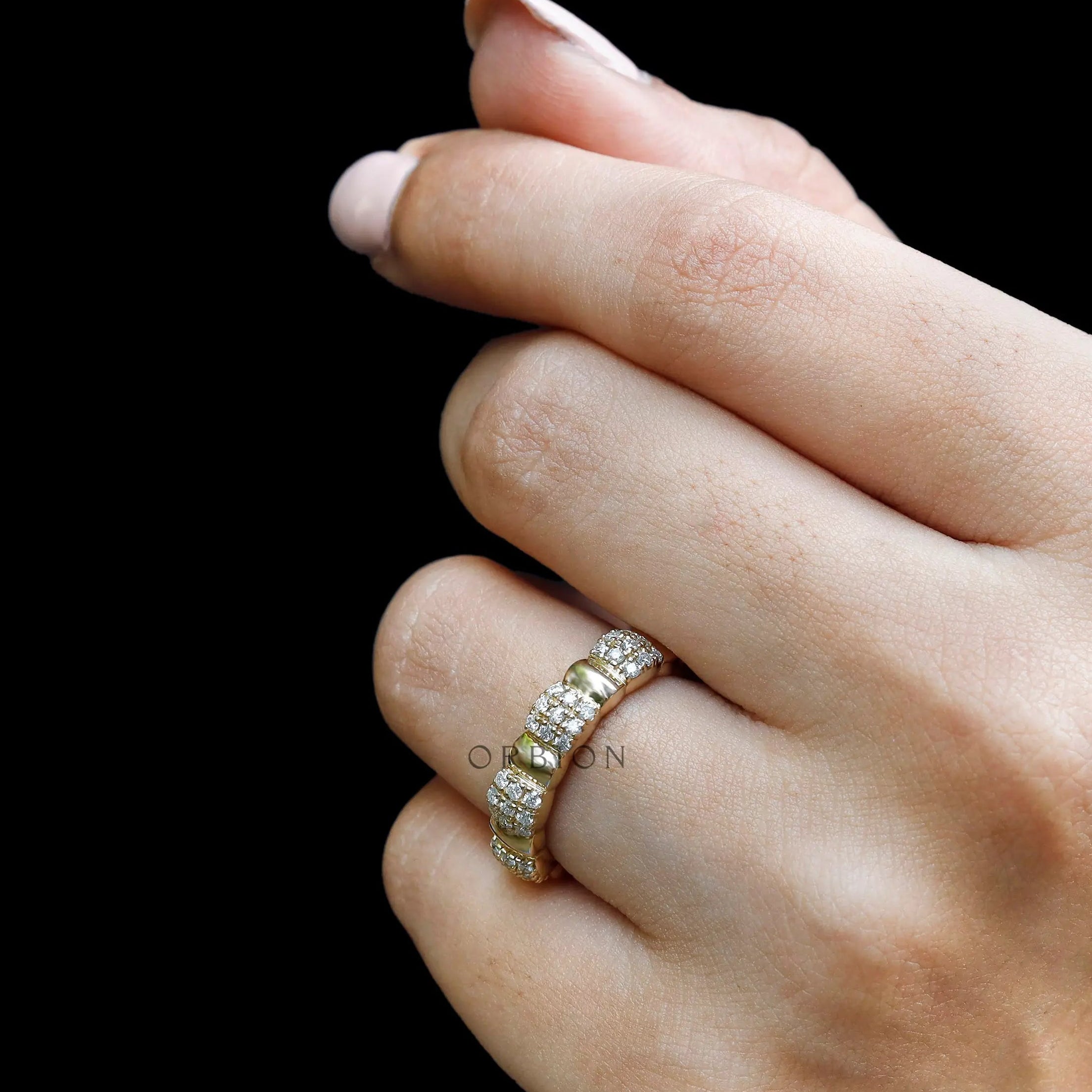 Elegant thick eternity band for women