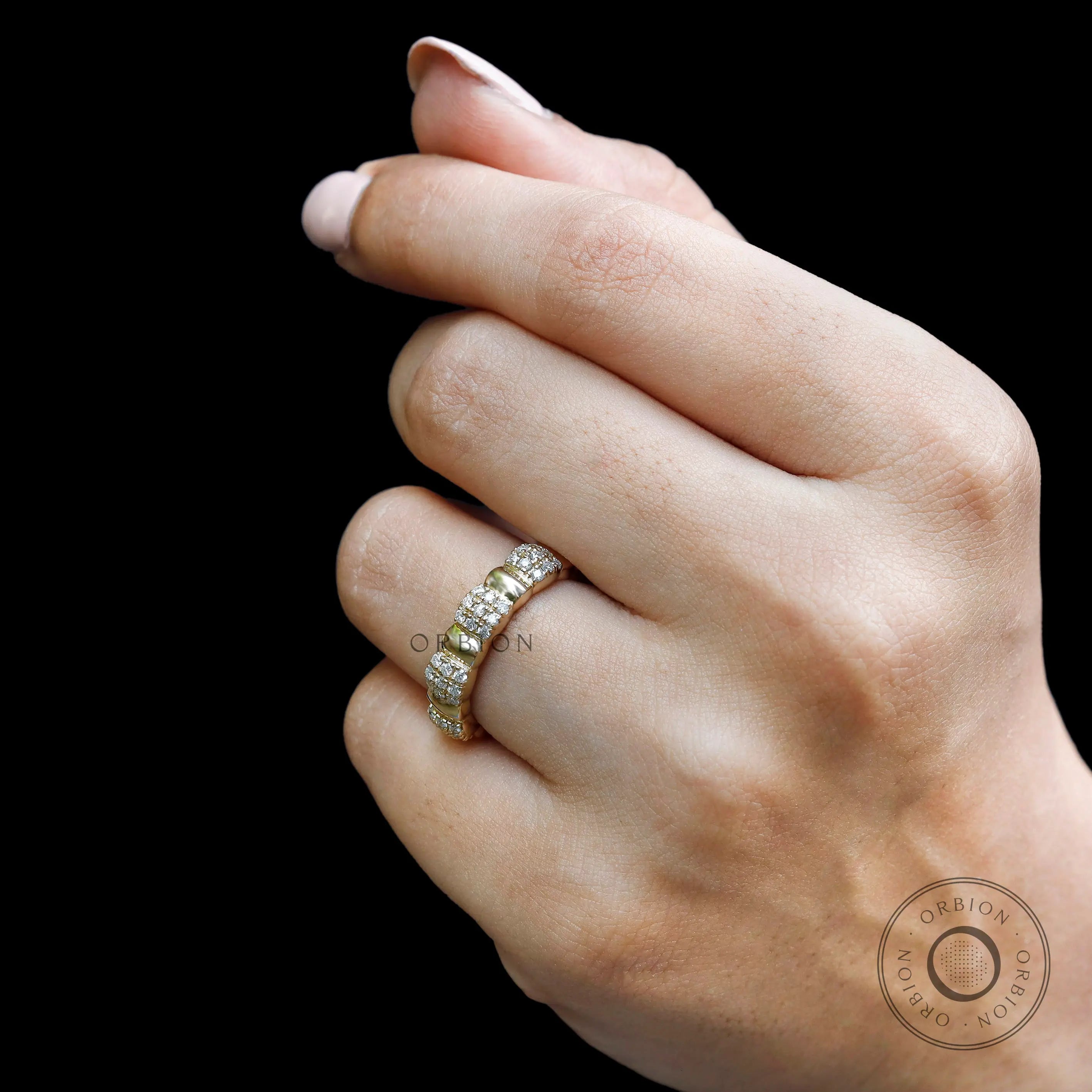 Elegant thick eternity band for women