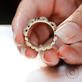 Glossy yellow gold full eternity wedding band