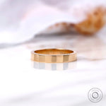 Front view flat plain gold comfort fit band