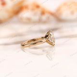 Side profile of elongated cushion moissanite solitaire ring