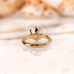 Back view showing prong structure and 14K yellow gold band
