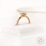Minimal heart shaped solitaire ring fine jewelry