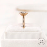 Yellow gold heart cut ring polished band