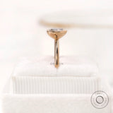 Yellow gold heart cut ring polished band