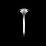 Side view of slim band and flower petal tulip basket.