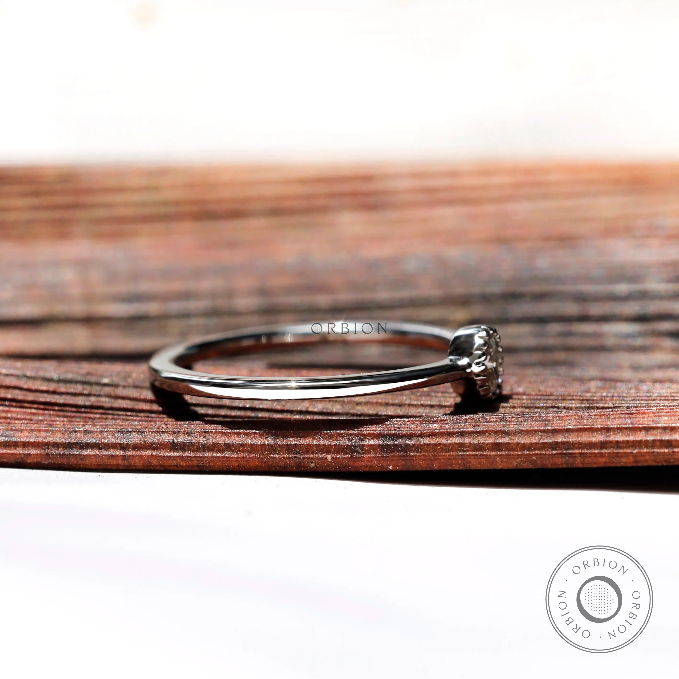 Oval cut moissanite ring delicate band design