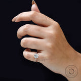 Bridal ring set with split shank rose gold on fingure