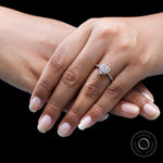 14k Rose Gold Heart Shaped Halo Moissanite Ring 