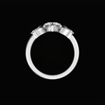 Side view straight side view highlights slim band and crescent details