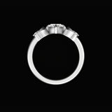 Side view straight side view highlights slim band and crescent details