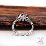 Rear view of ring band and polished finish
